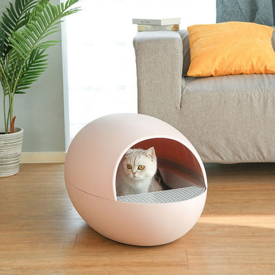El tipo de poco ruido limpieza de uno mismo Cat Litter Box Toilet Semi del huevo incluyó el desodorante del chapoteo