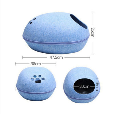 Perro desmontable lindo respirable respetuoso del medio ambiente Cat Cave Bed de la forma del huevo para las fuentes del animal doméstico