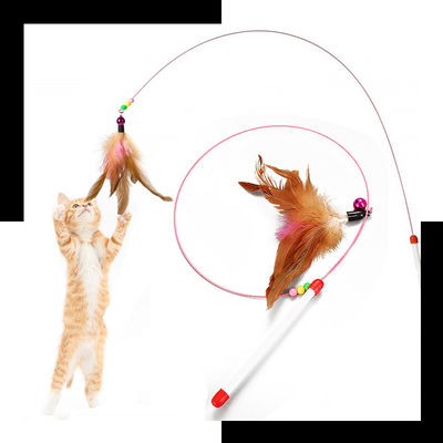Vara del bromista de Hallupets Cat Pet Toys Cat Feather