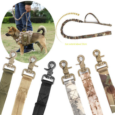 Correos retractables del entrenamiento del perro del amortiguador auxiliar de la correa de perro de nylon táctica de la cuerda
