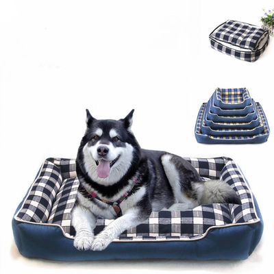 Cama interior suave caliente del perro de la comodidad de la jerarquía de la perrera de la casa de la estera 740g del perro del cuadrado de enrejado