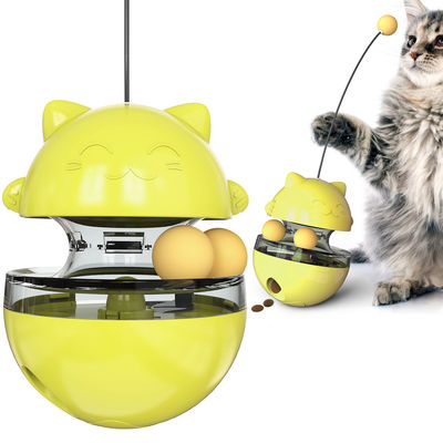 vara Kitten Roly Poly Toys del bromista de Cat Pet Toys Interactive Cat del elemento con fuga de la comida 420g
