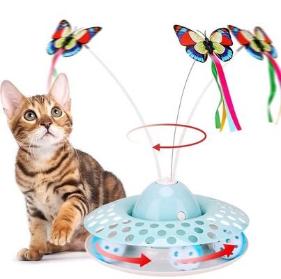 Cat Automatic Teaser y ejercitante interactivos Kitten Toys With Spinning Butterfly
