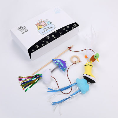 El laser interactivo Cat Teaser Toy Feathers Wand clasificó los zapatos vocales de la felpa que los pájaros forman a Cat Toy Set