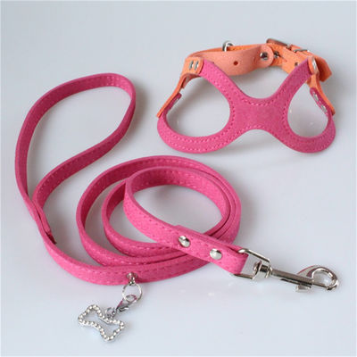 Hallupets Mesh Padded Collar Leash Harness suave fijó el pecho del perro y la tracción trasera