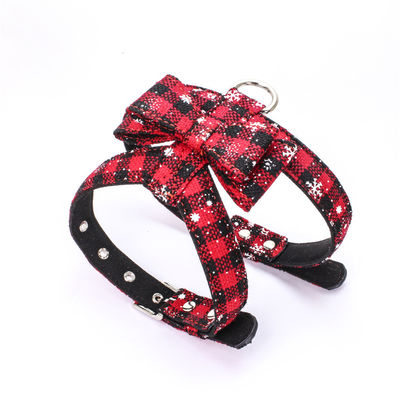 Sistema popular del cuello de la correa de perro de la cuerda del arnés de la corbata de lazo de la Navidad de la venta caliente
