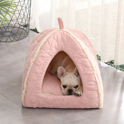 Tienda del animal doméstico de la felpa con el iglú inferior Cat House Kennel del resbalón desmontable de Mat Dog Bed With Non de la cremallera