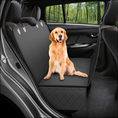 Funda de asiento trasera montada vehículo Mat Black Waterproof del perro el 137*147cm