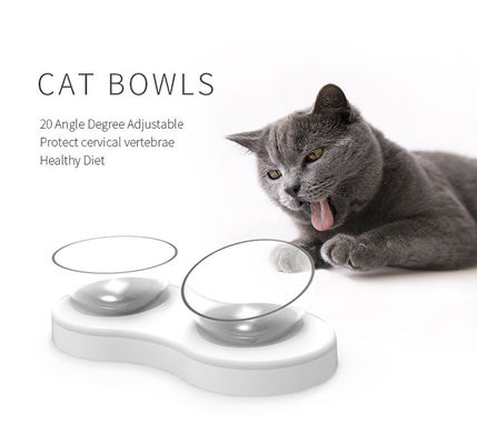 Pequeños animales dobles elevados de Cat Food Bowls Funny For los 32.3*16.5*9.5cm
