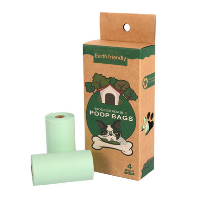 Bolsos biodegradables del impulso del perro de la prueba del escape del PLA PBAT del almidón de maíz para los animales domésticos