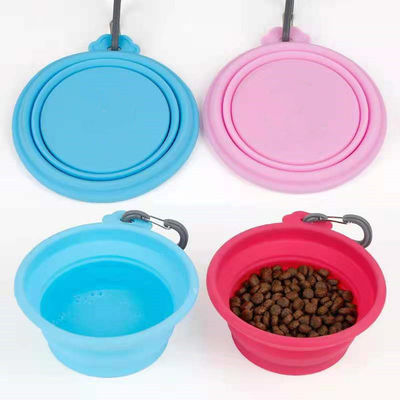 Platos de alimentación del silicón del cuenco plegable del perro