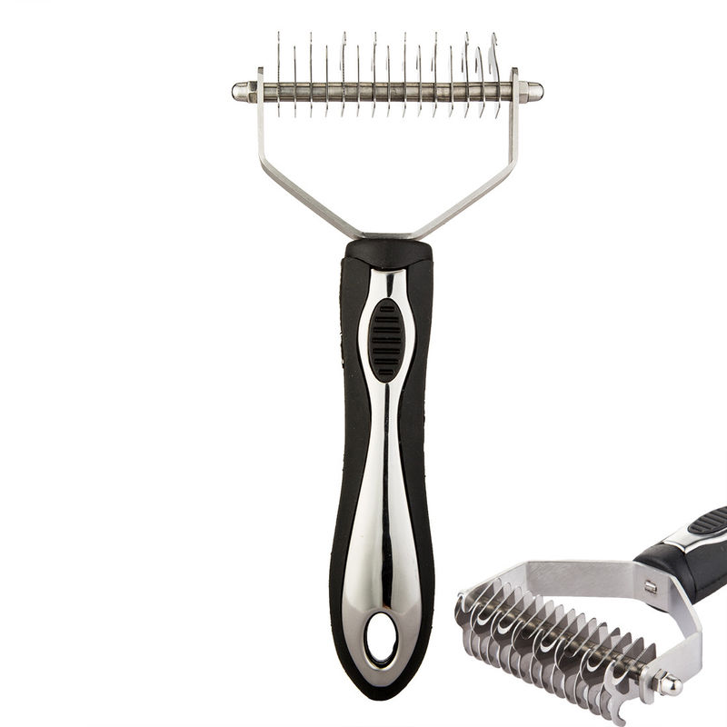 Las herramientas de acero inoxidables de la preparación de Cat Massage Comb Brushes Pet de los perros estiran el peine del pelo