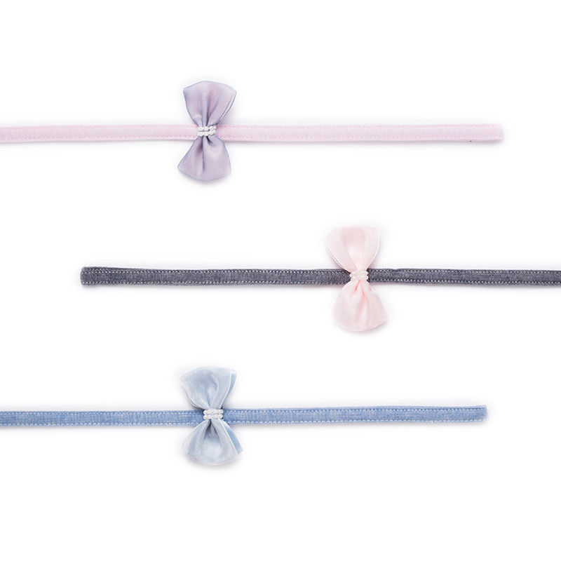 Sistemas ajustable del cuello 100% y del correo de perro de la muchacha de la corbata de lazo del algodón con Bowknot