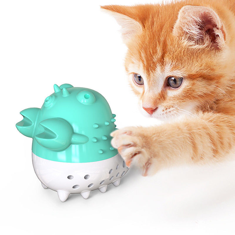 Juguetes de los dientes de la limpieza y de la preparación del Catnip de las bolas de Cat Grooming Tools Toothbrush Chew de los cangrejos con el sonido