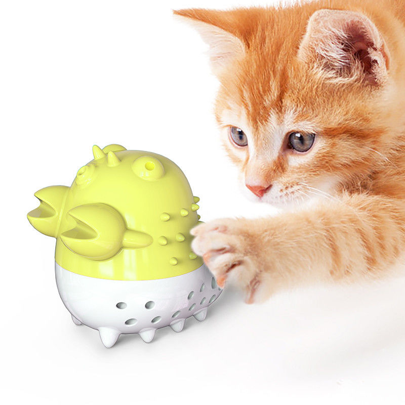 Juguetes de los dientes de la limpieza y de la preparación del Catnip de las bolas de Cat Grooming Tools Toothbrush Chew de los cangrejos con el sonido