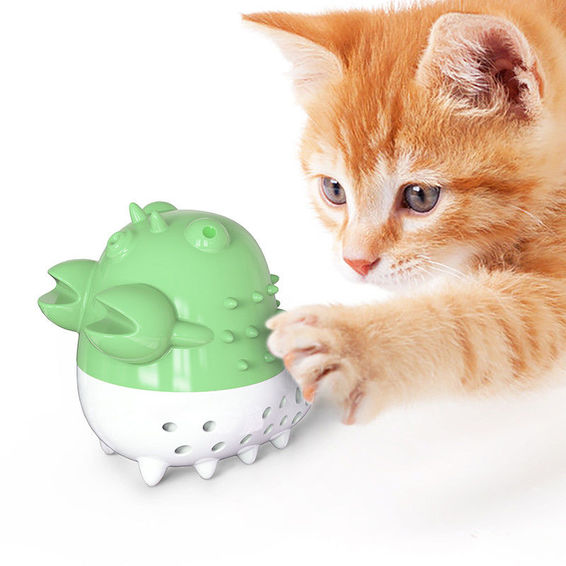Juguetes de los dientes de la limpieza y de la preparación del Catnip de las bolas de Cat Grooming Tools Toothbrush Chew de los cangrejos con el sonido