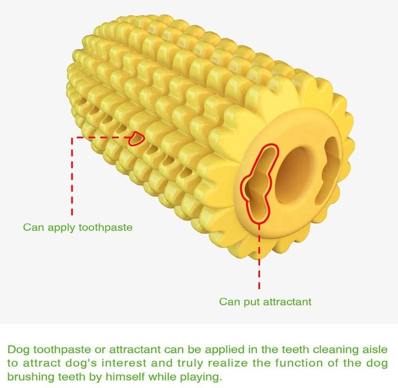 La preparación resistente del animal doméstico de la mordedura equipa el perro de goma natural mastica la muela de la forma del maíz del palillo