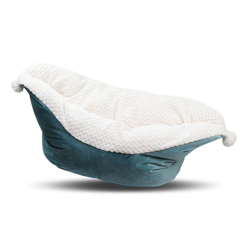 El animal doméstico portátil de la forma del barco acuesta la cama que calma lavable de la cama peluda de lujo del perro para el perro y el gato