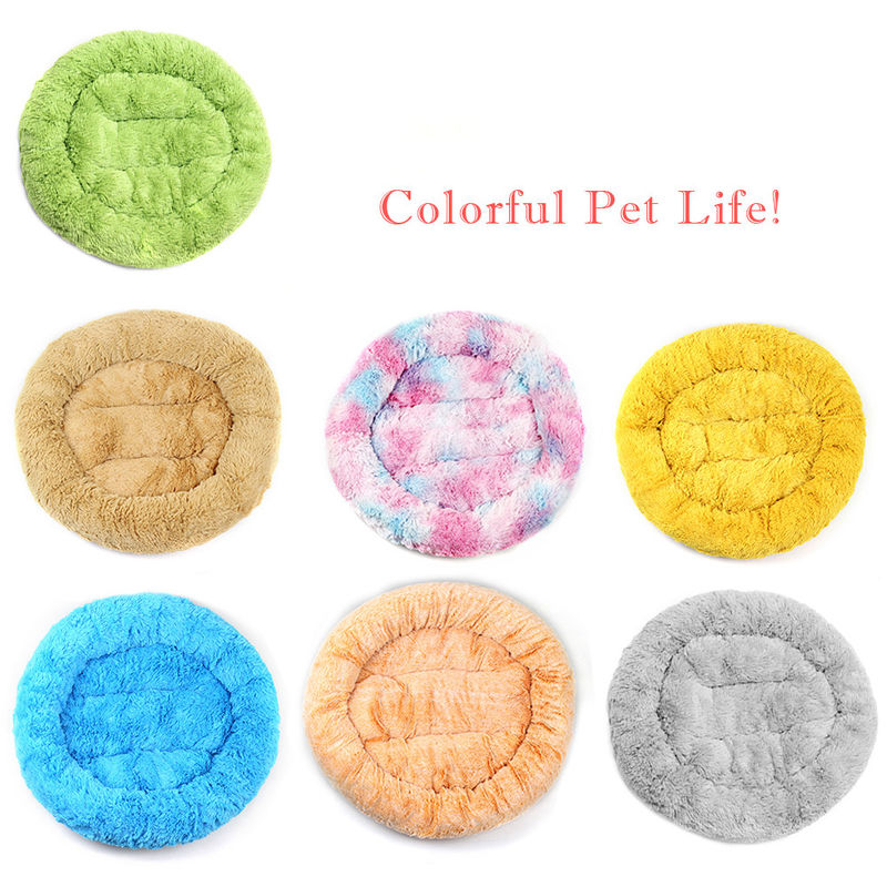 Cama de Cat Bed Faux Fur Dog del buñuelo para la estera de lujo de la cama del animal doméstico de la abrazo del pequeño uno mismo medio de los perros que se calienta