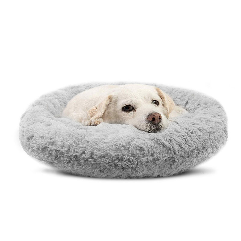 Cama de Cat Bed Faux Fur Dog del buñuelo para la estera de lujo de la cama del animal doméstico de la abrazo del pequeño uno mismo medio de los perros que se calienta
