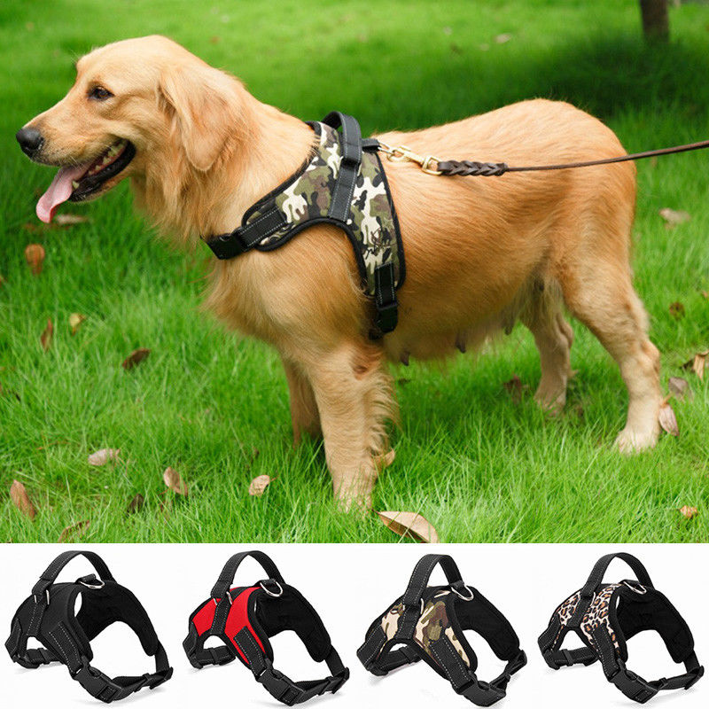 Correa del pecho de la silla de montar del perro casero del chaleco del arnés de Oxford Mesh Canvas Adjustable Padded Dog respirable ningún cuello del animal doméstico del tirón