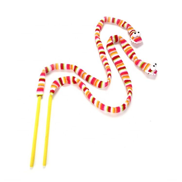 Vara rosada vocal el 113cm del bromista de Cat Pet Toys Cat Feather de la serpiente