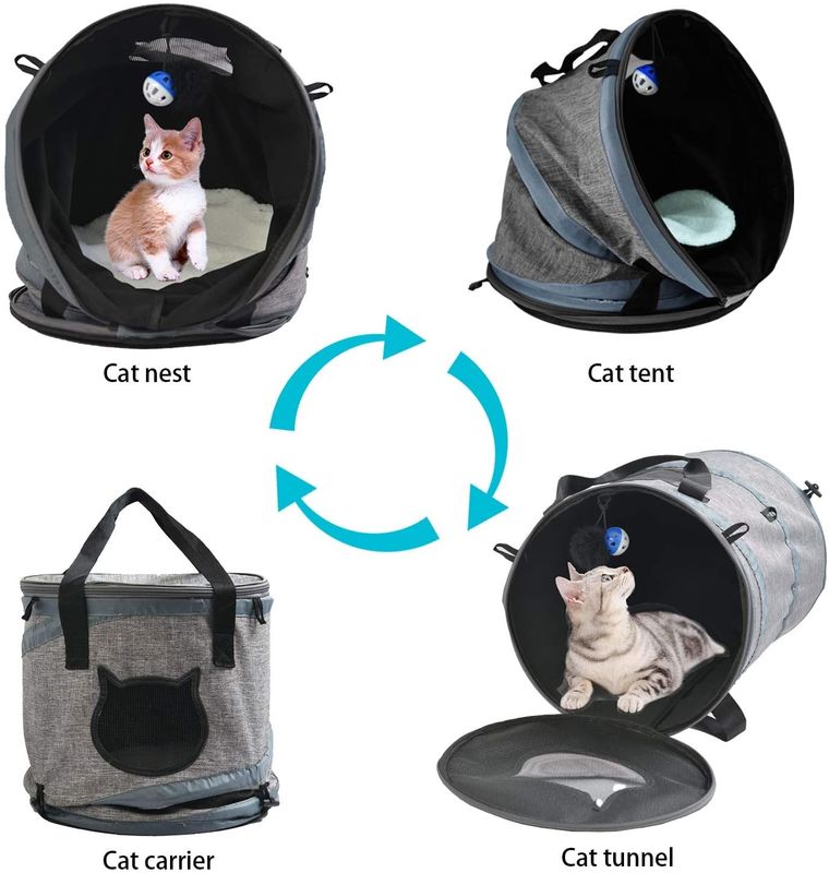 3 en 1 Cat Bag Carrier Backpack con la estera del paño grueso y suave