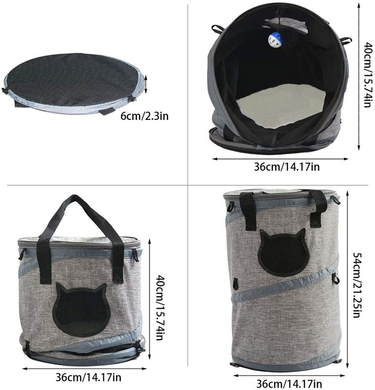 3 en 1 Cat Bag Carrier Backpack con la estera del paño grueso y suave