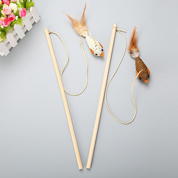 El múltiplo diseña la pluma Cat Fishing Pole Toy de Cat Pet Toys Interactive Funny