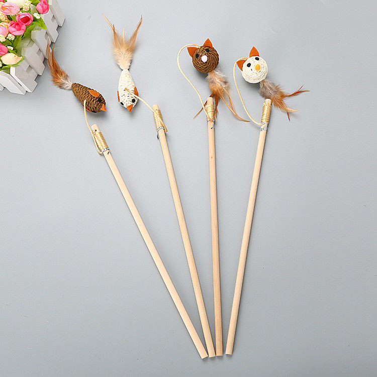 El múltiplo diseña la pluma Cat Fishing Pole Toy de Cat Pet Toys Interactive Funny
