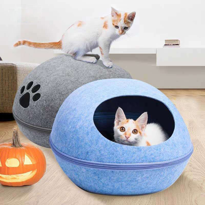 Perro desmontable lindo respirable respetuoso del medio ambiente Cat Cave Bed de la forma del huevo para las fuentes del animal doméstico