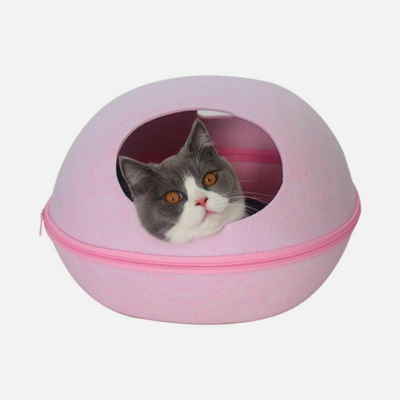 Perro desmontable lindo respirable respetuoso del medio ambiente Cat Cave Bed de la forma del huevo para las fuentes del animal doméstico