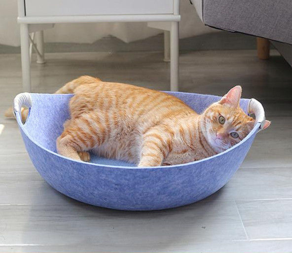 jerarquía del gato del fieltro con para la jerarquía redonda 100% de la cama del gato de la cama del perro del gato de la jerarquía del animal doméstico de la seguridad