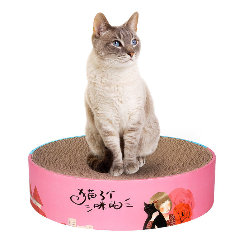 2 In1 ronda durable Cat Scratcher Bed Pad y salón 1000g