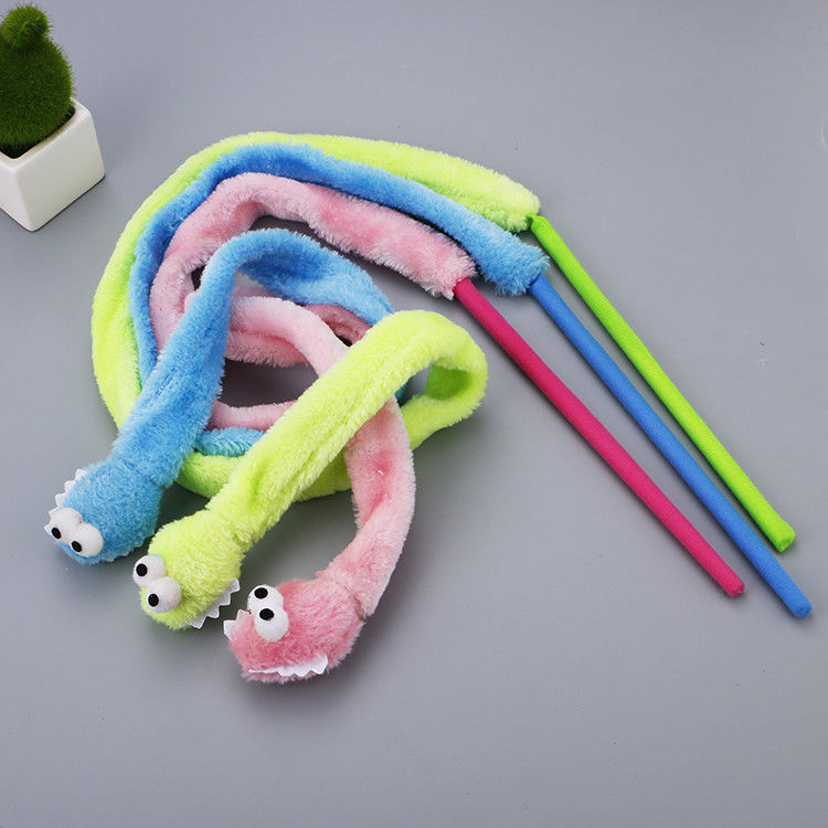 Vara durable linda 31g de la felpa de Cat Toy Teaser Snake Shape Kitten