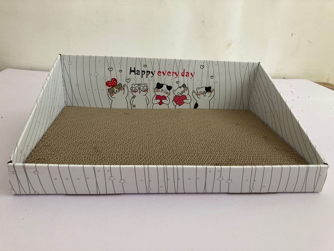 Cat Cardboard Scratcher Bed acanalada reciclable 700g para jugar la relajación