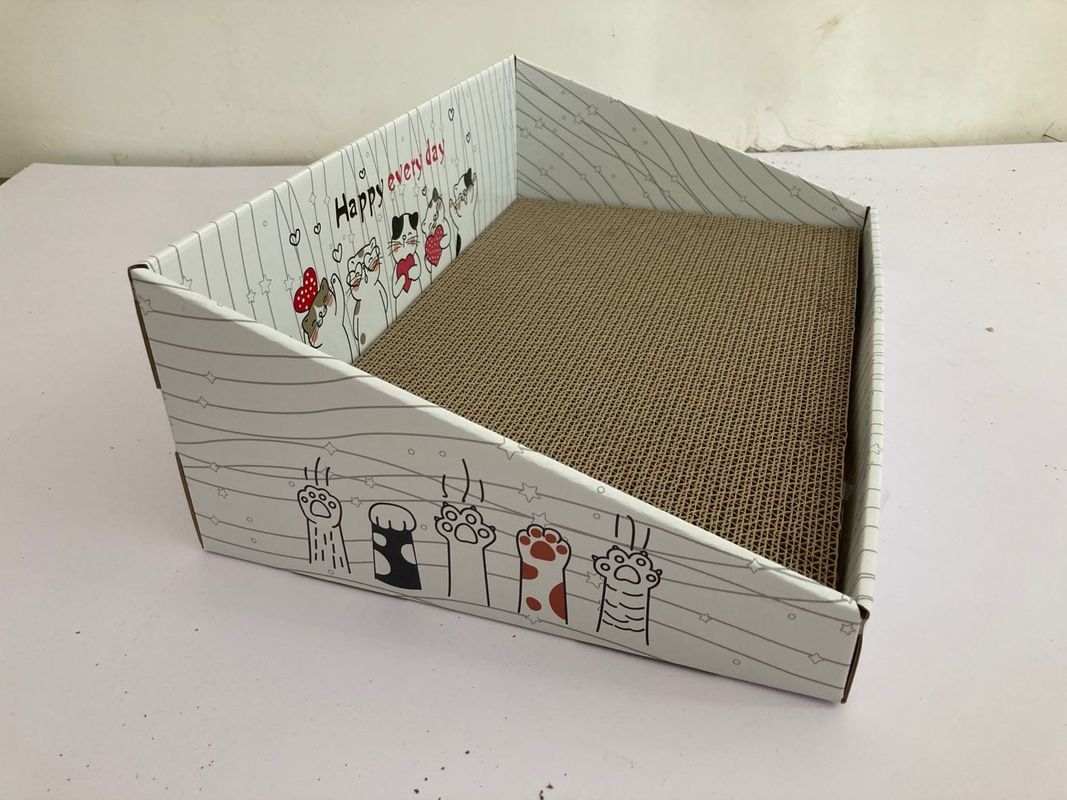 Cat Cardboard Scratcher Bed acanalada reciclable 700g para jugar la relajación