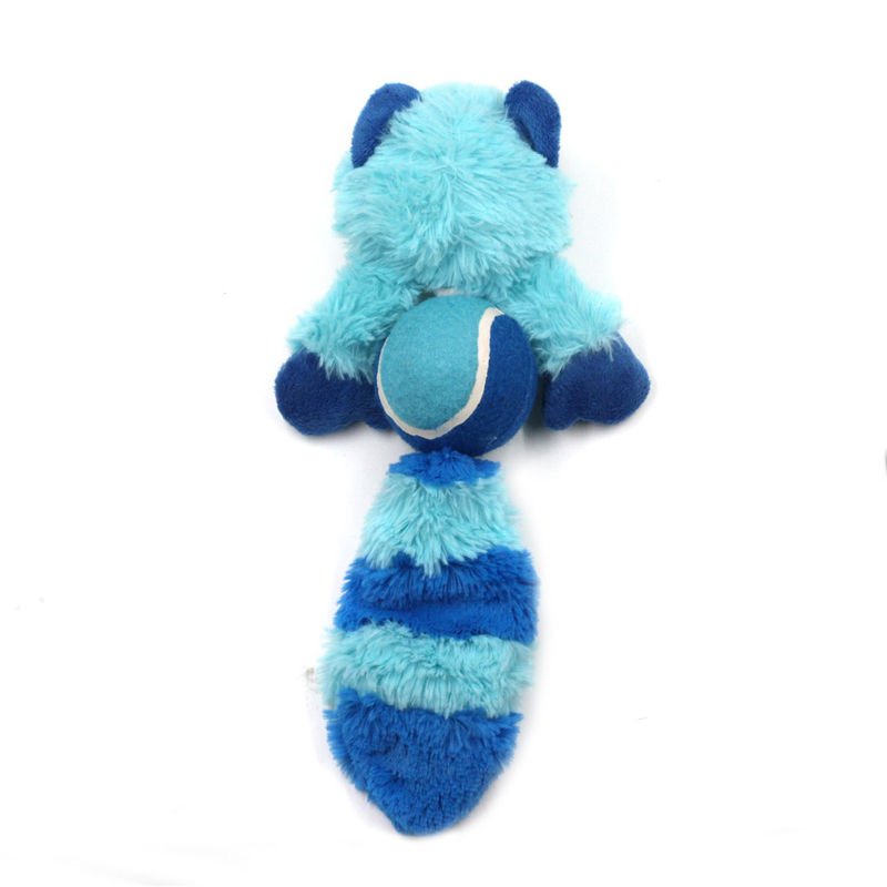 Juguetes molares interactivos de la felpa del perro del perro durable resistente chillón de Toy Fox Raccoon Bite