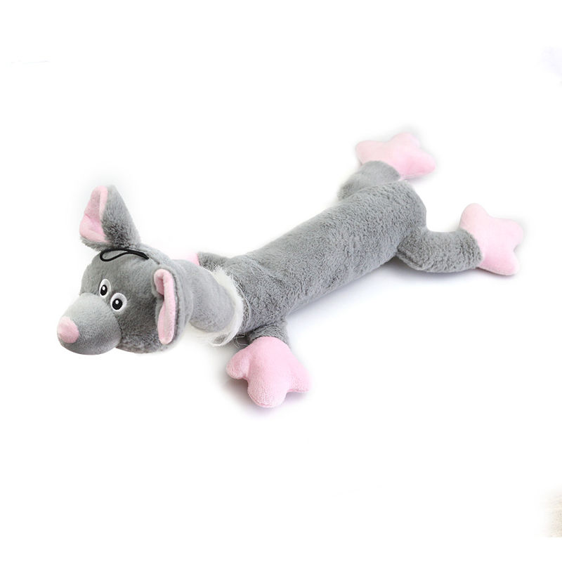 Perros divertidos Toy Squeaky Durable Chew Toys de los gatos de la felpa animal resistente de la forma de la mordedura