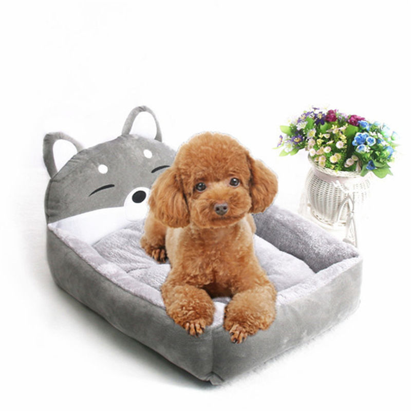 Cama cómoda 1600g el dormir de Sofa Yellow Gray Cartoons Pet de la cama del animal doméstico del corte moderno