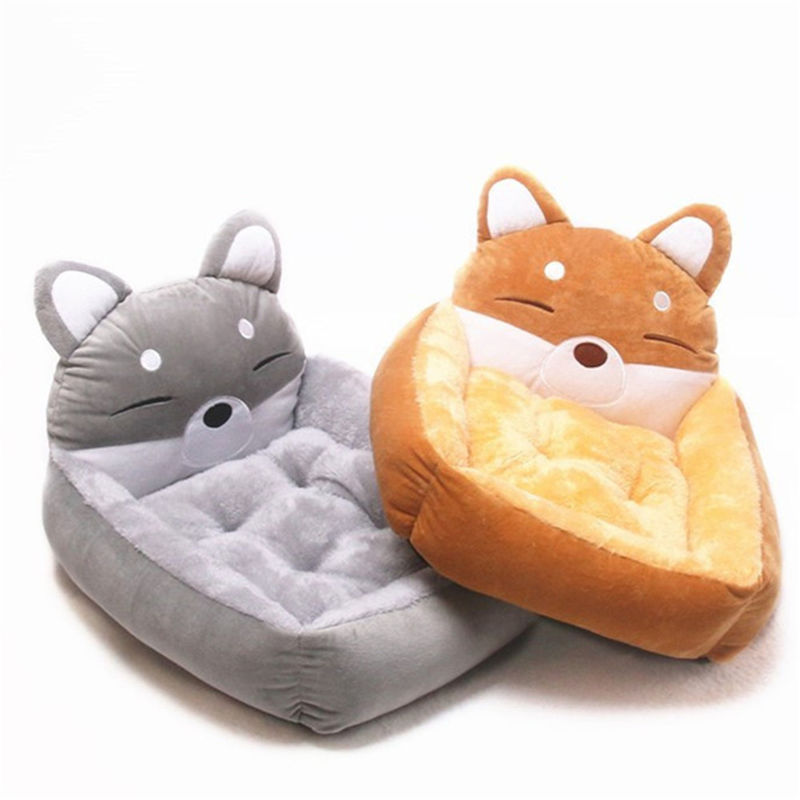 Cama cómoda 1600g el dormir de Sofa Yellow Gray Cartoons Pet de la cama del animal doméstico del corte moderno