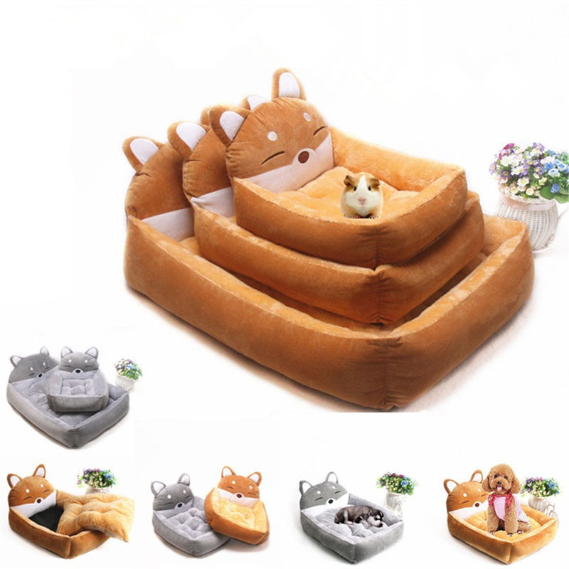 Cama cómoda 1600g el dormir de Sofa Yellow Gray Cartoons Pet de la cama del animal doméstico del corte moderno