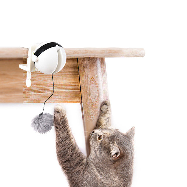 Bola electrónica interactiva Cat Pet Toys Funny Stick Cat Teaser Toy del elevador de automóviles