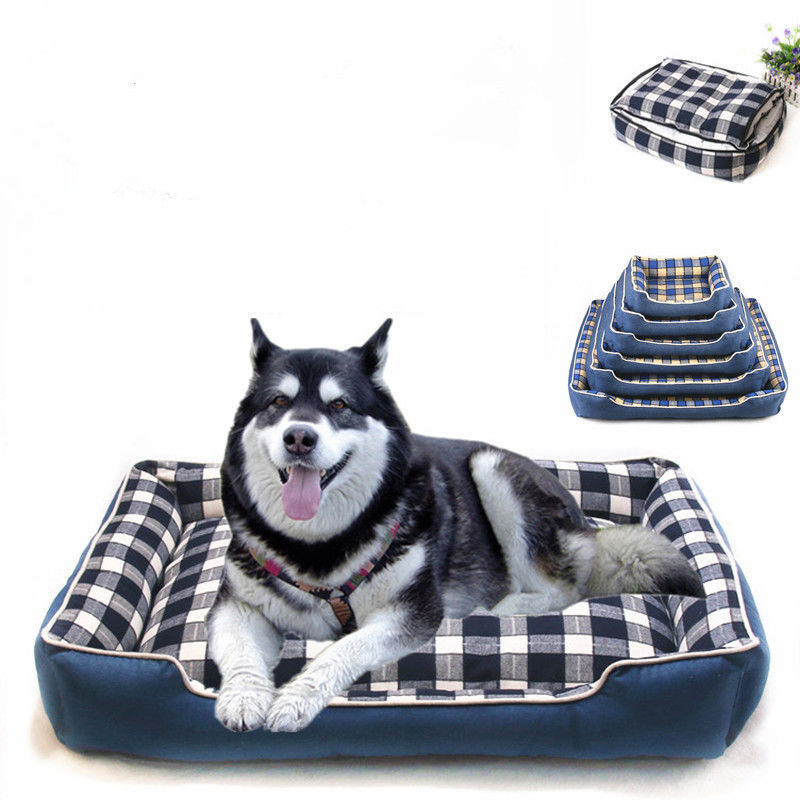 Cama interior suave caliente del perro de la comodidad de la jerarquía de la perrera de la casa de la estera 740g del perro del cuadrado de enrejado