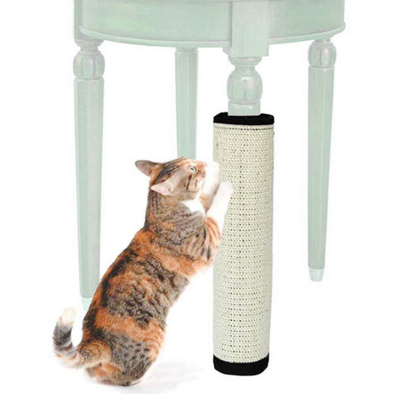 Cáñamo de sisal de marfil de las piernas de Cat Scratch Board Protect Table del color Cat Claw Toy