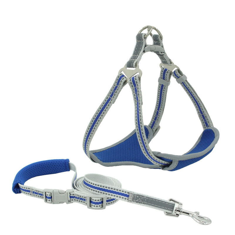 Mesh Reflective Leash And Collar respirable fijó el equipo del cuello y del correo de perro del sistema de la tracción de la correa del pecho
