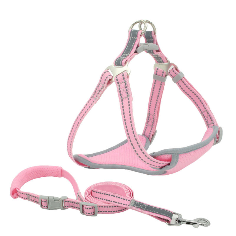 Mesh Reflective Leash And Collar respirable fijó el equipo del cuello y del correo de perro del sistema de la tracción de la correa del pecho