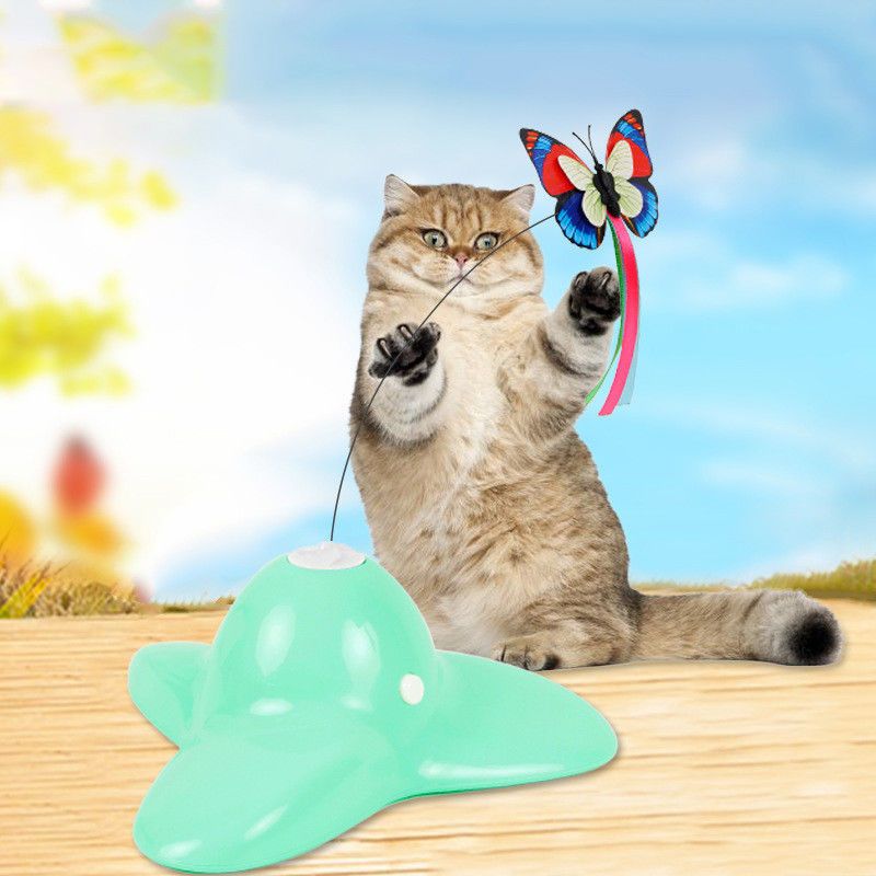mariposa giratoria eléctrica Cat Toy de 285g Cat Pet Toys Flutter Bug