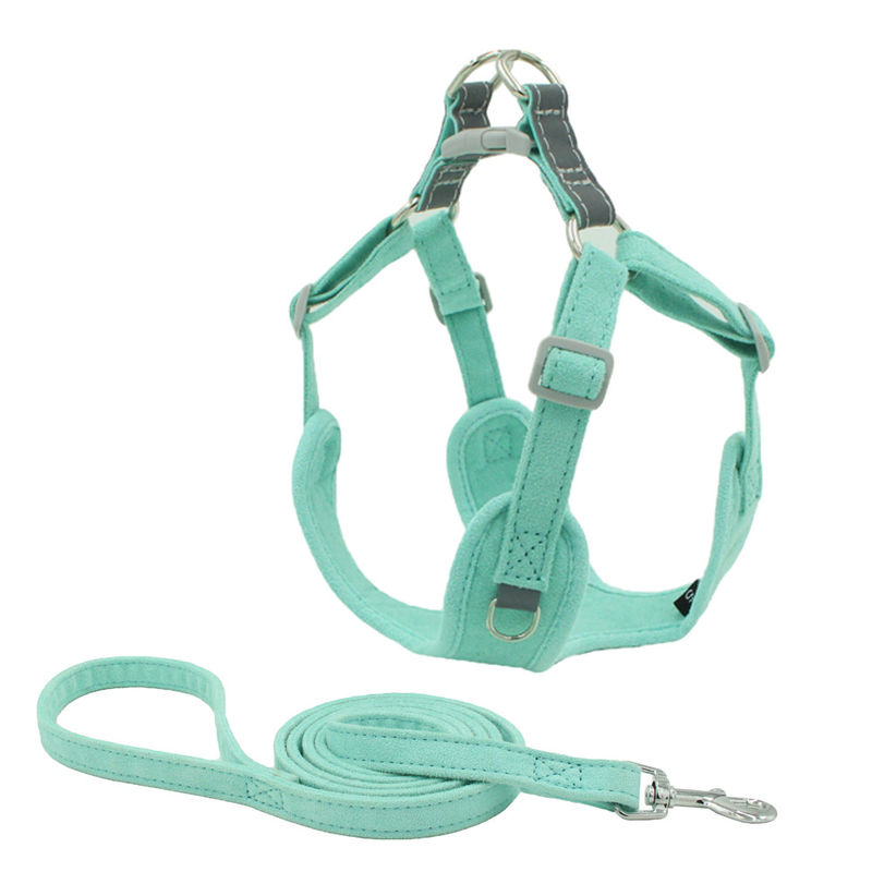 El perro y el correo reflexivos Kit Traction Suit Dog Leash del ante aprovechan el arnés a prueba de explosiones del chaleco del sistema de la correa de perro
