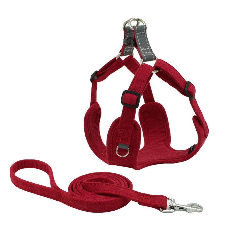 El perro y el correo reflexivos Kit Traction Suit Dog Leash del ante aprovechan el arnés a prueba de explosiones del chaleco del sistema de la correa de perro